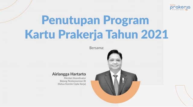 Kartu Prakerja 2021 Ditutup, Menko Airlangga Hartarto: Program Kartu Prakerja Jadi Contoh Presidensi Indonesia G20
